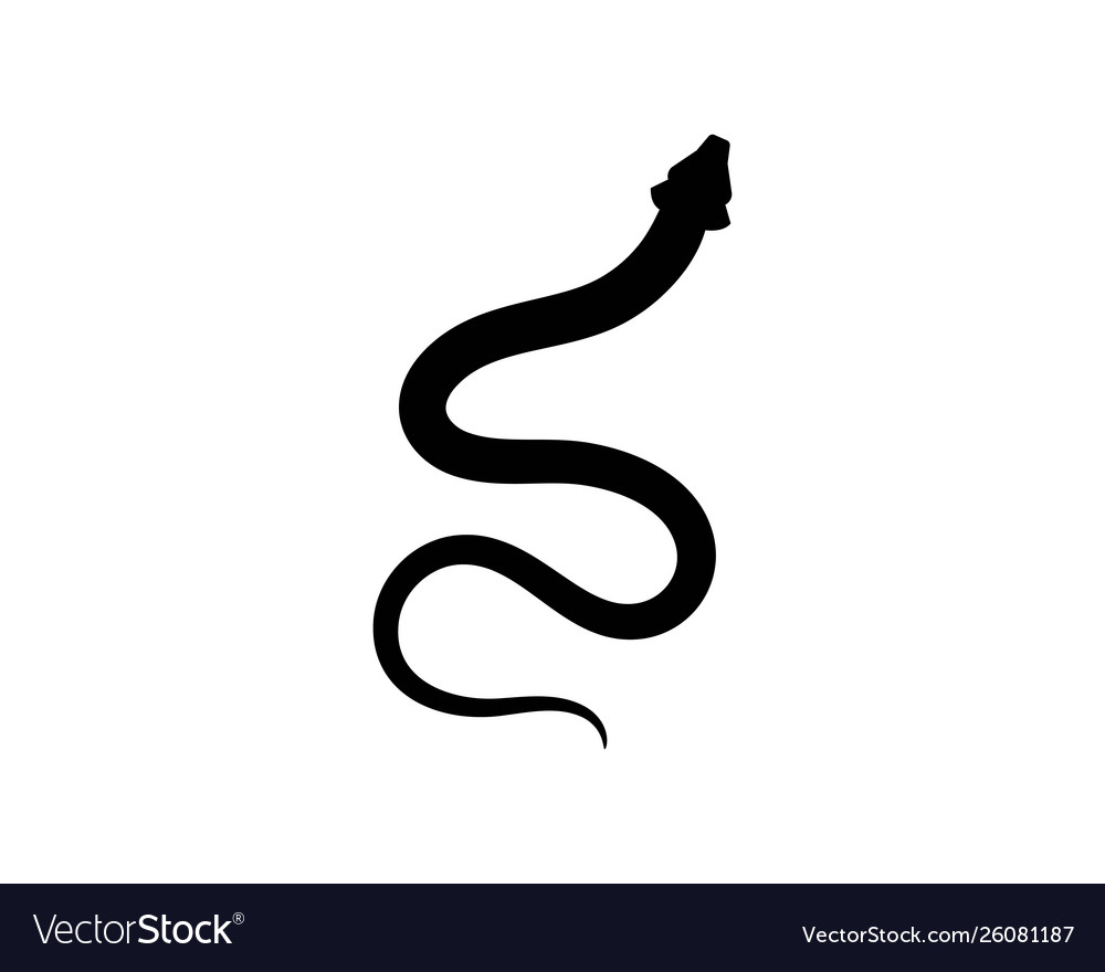 Snake icon silhouette Royalty Free Vector Image