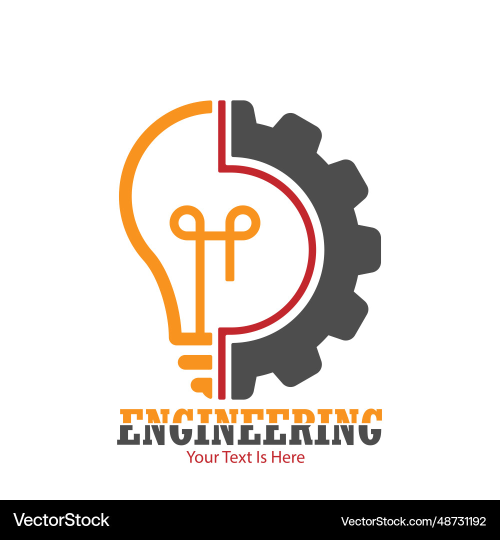 A gear and light bulb the idea embodied Royalty Free Vector