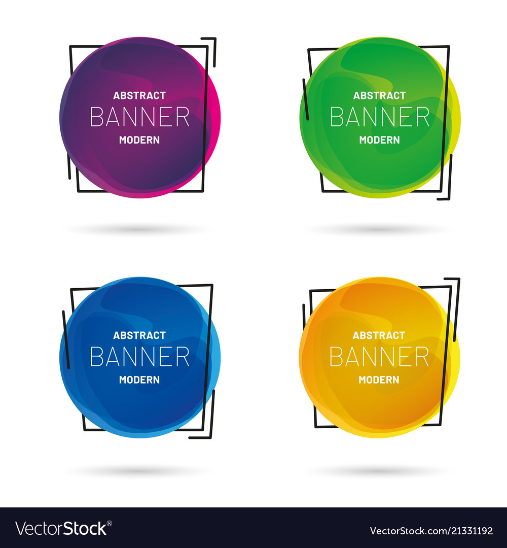 Abstract Modern Banner Collection Royalty Free Vector Image