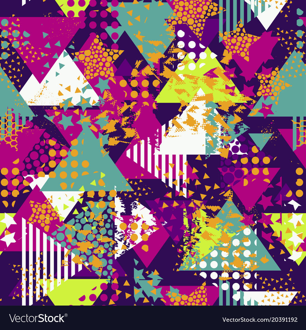 Abstract Seamless Pattern For Girls Boys Vector Image