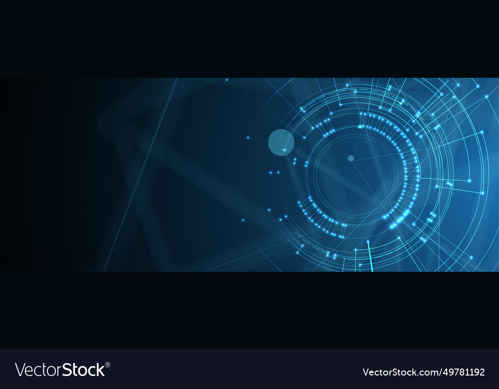 Abstract Tech Background Futuristic Technology Vector Image