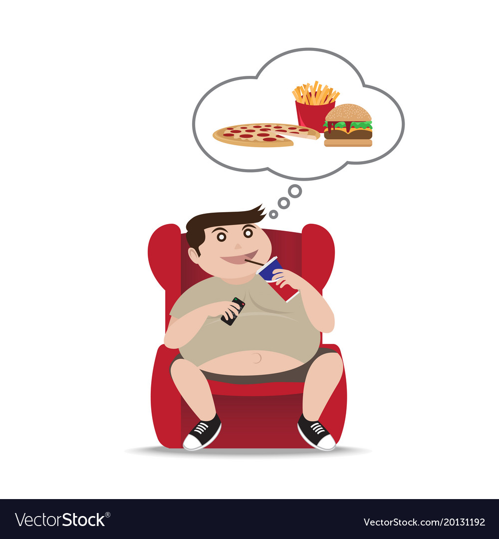 Fat man Royalty Free Vector Image - VectorStock