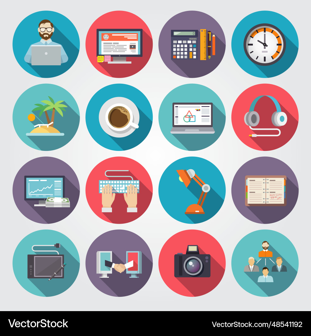 Freelance icon flat Royalty Free Vector Image - VectorStock