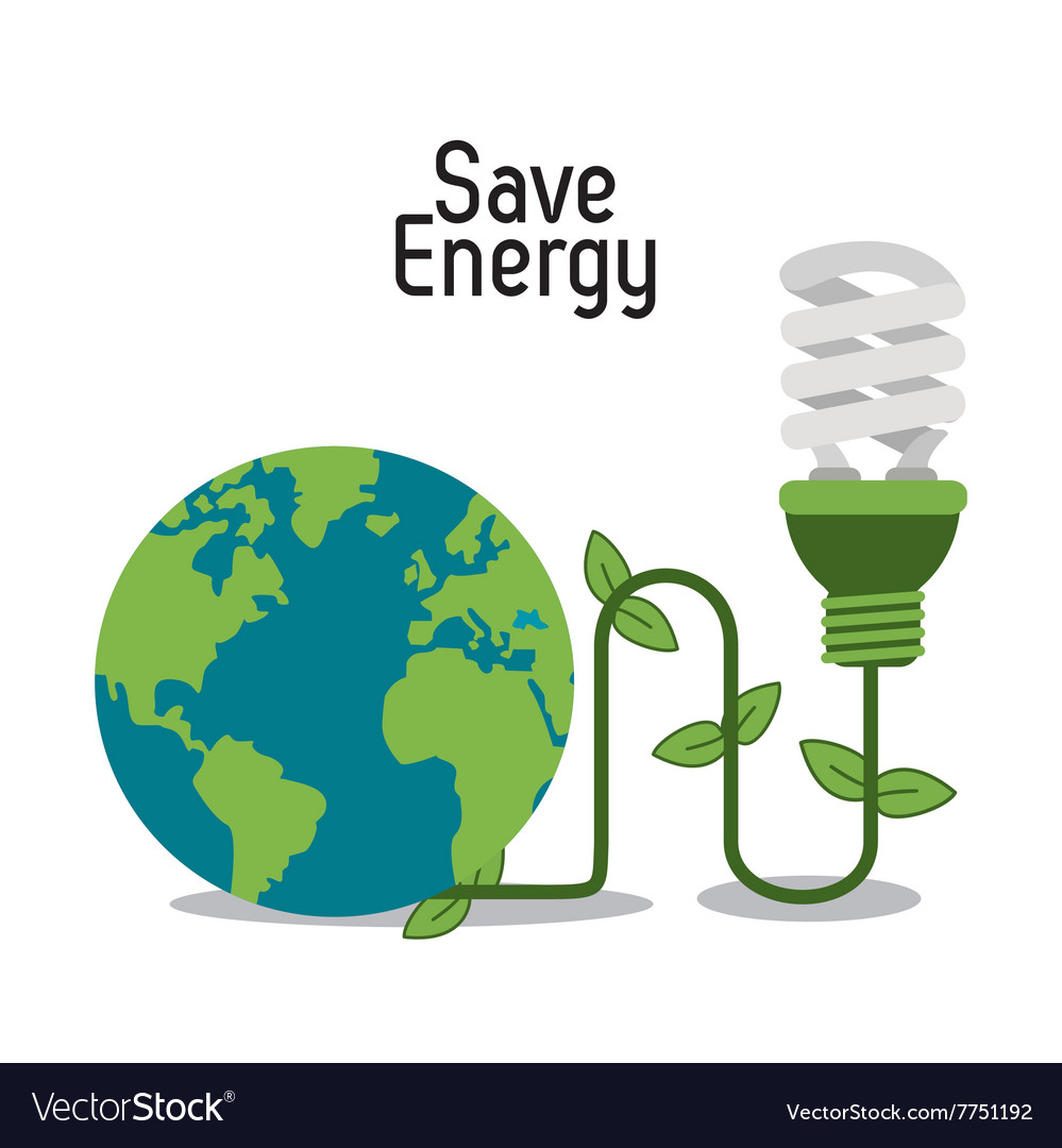 Download Save energy design Royalty Free Vector Image - VectorStock