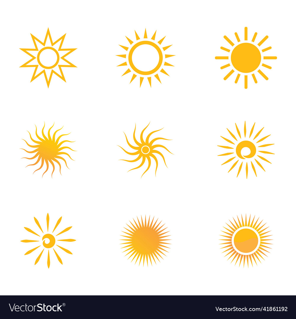 Sun logo Royalty Free Vector Image - VectorStock