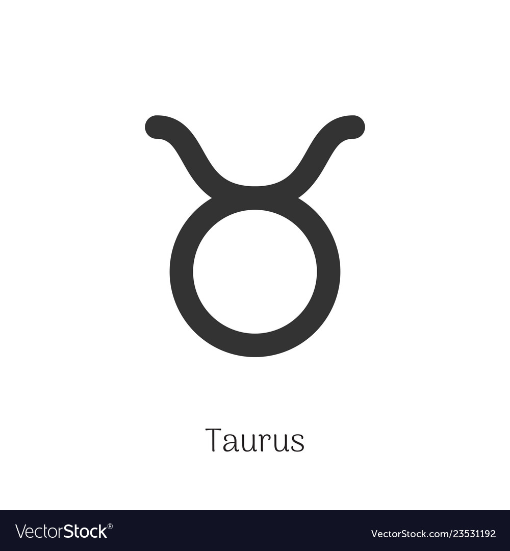 Taurus zodiac sign isolated on white background Vector Image