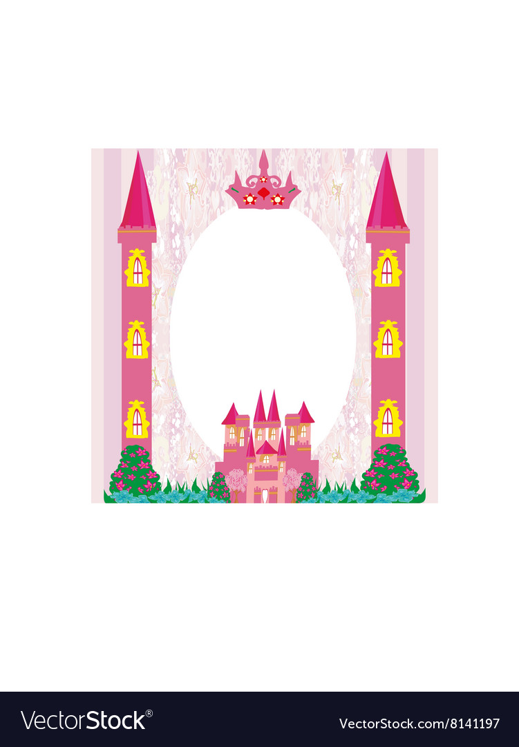 Beautiful Fairytale Pink Castle Frame