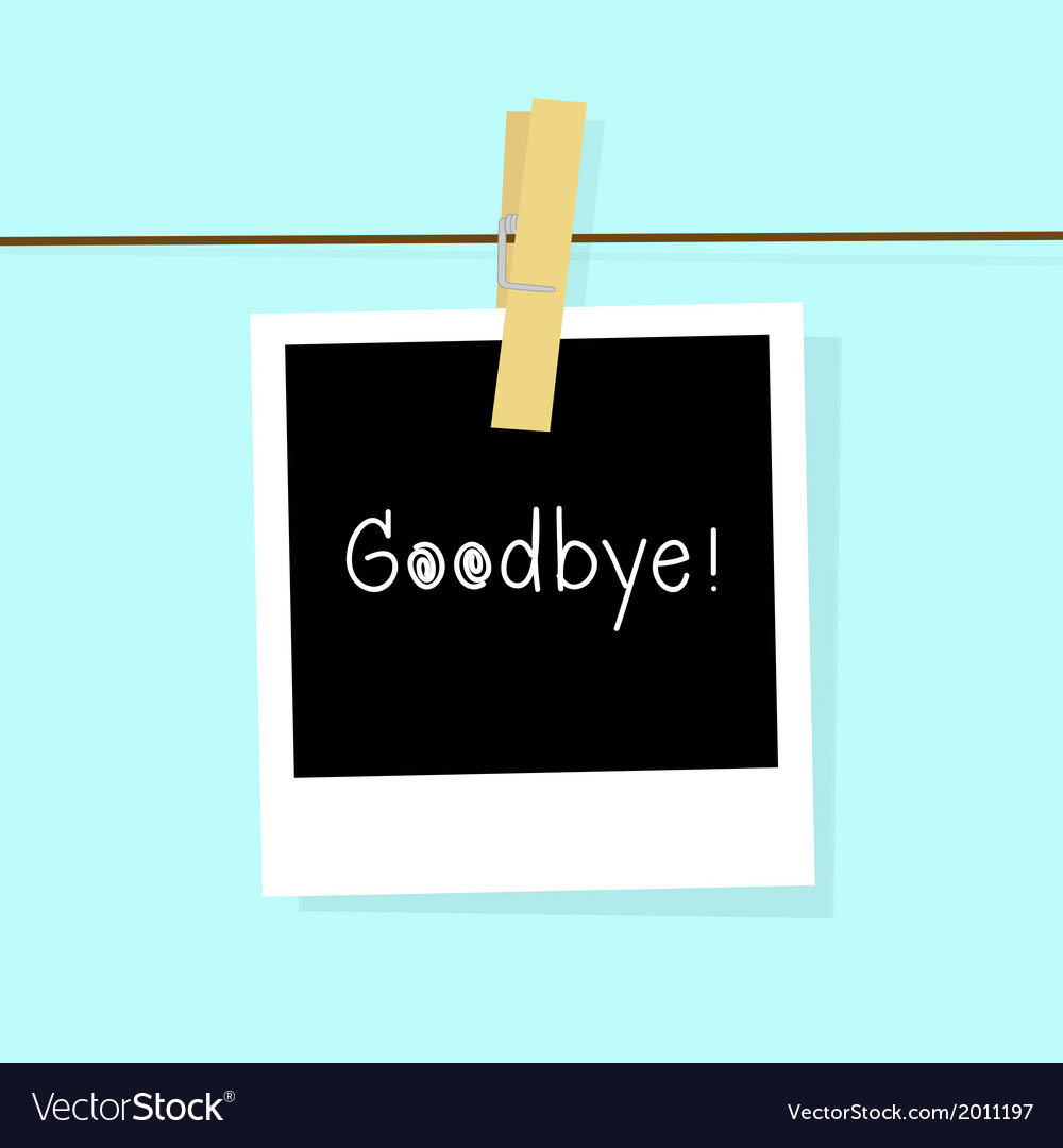 Good bye card Royalty Free Vector Image - VectorStock