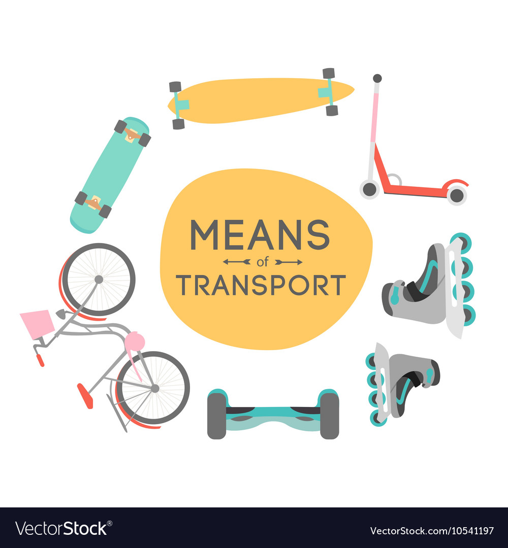 Means of transport background Royalty Free Vector Image