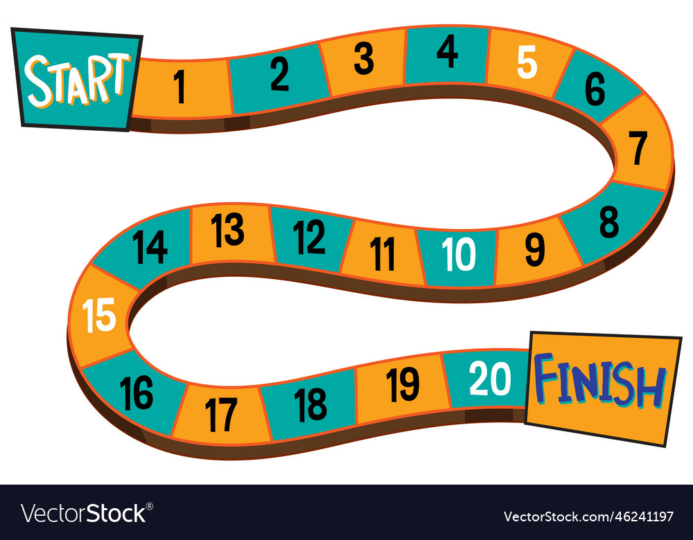 Simple Board Game Template for Children Stock Vector - Illustration of  isolated, blank: 272503229