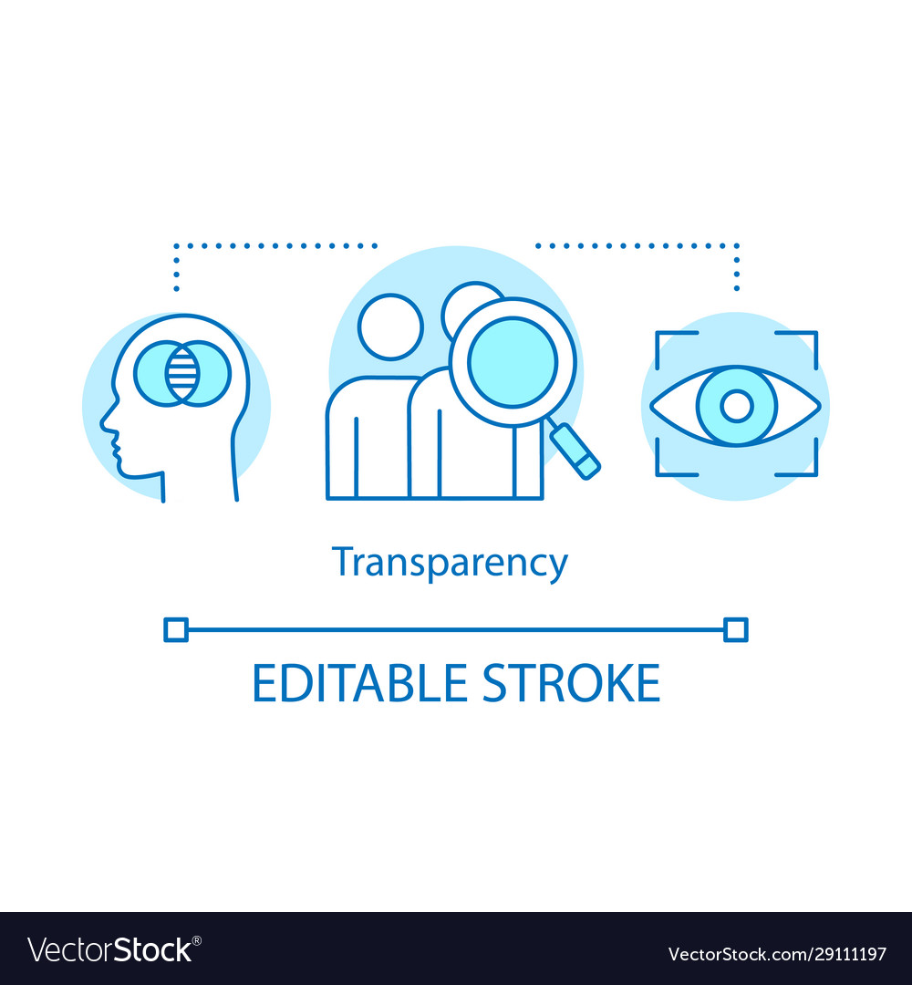 Transparency concept icon Royalty Free Vector Image