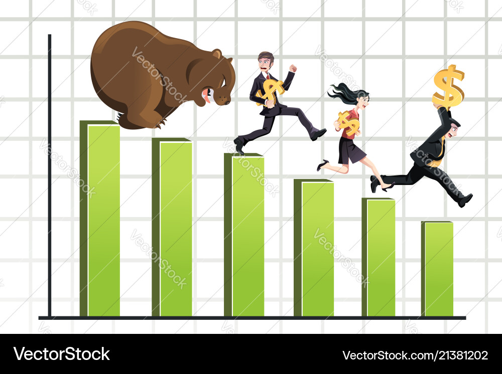 Bear market Royalty Free Vector Image - VectorStock