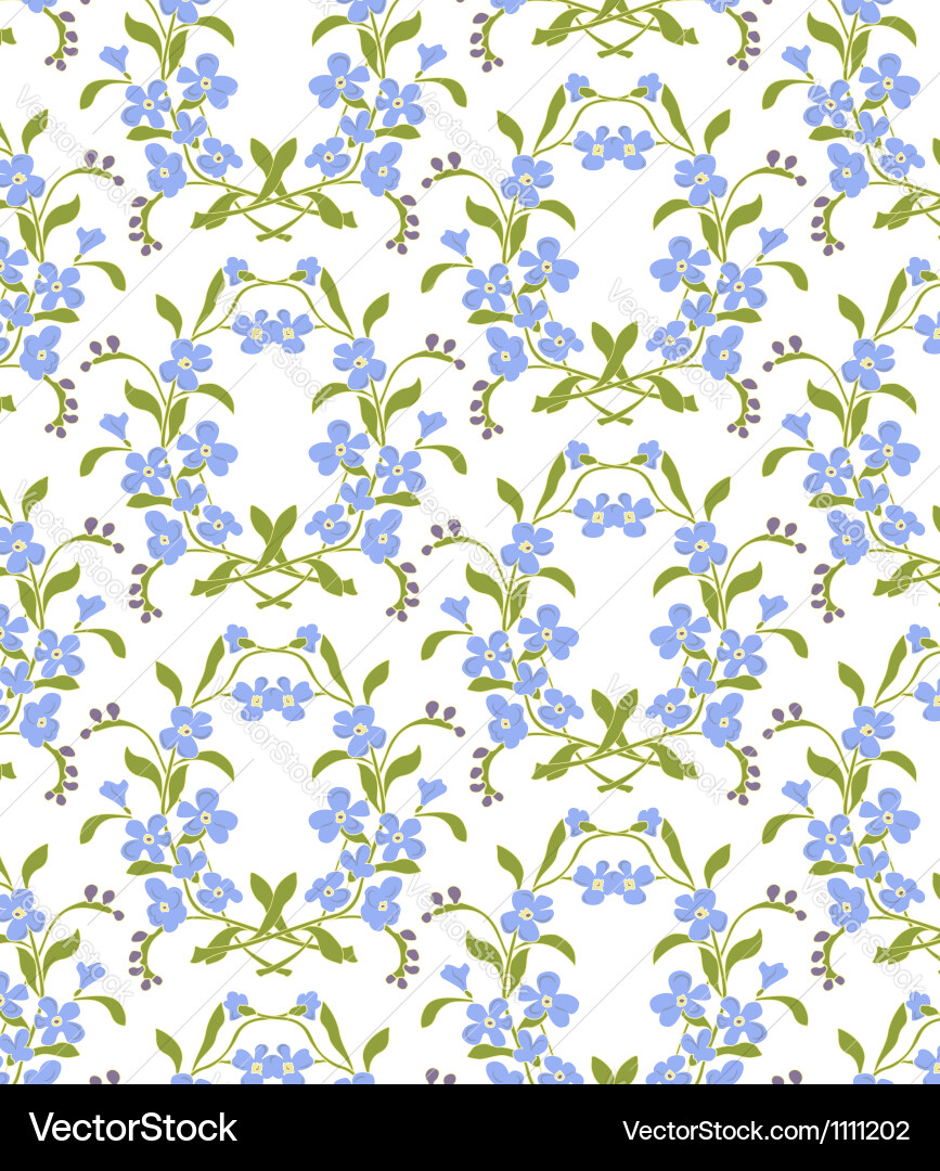 Blue flowers Royalty Free Vector Image - VectorStock