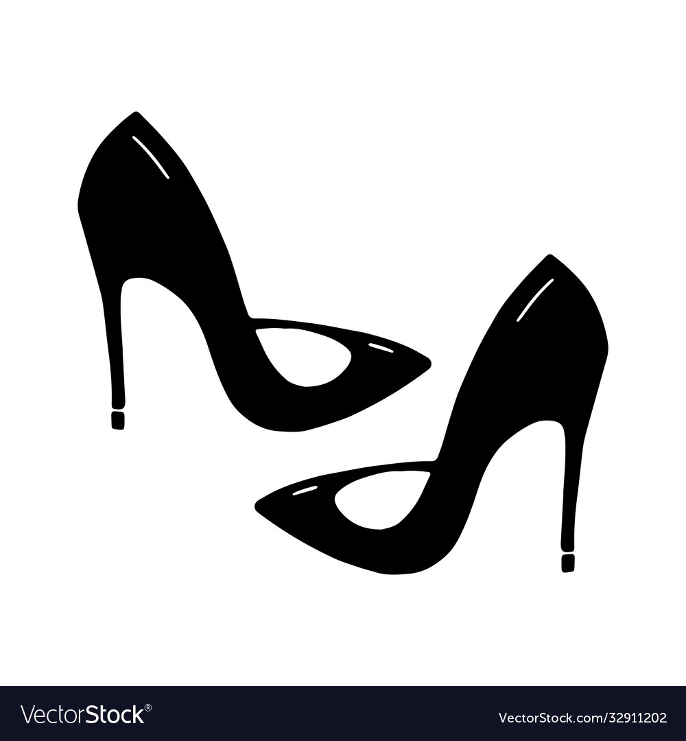 Cute hand drawn doodle stilettos isolated Vector Image