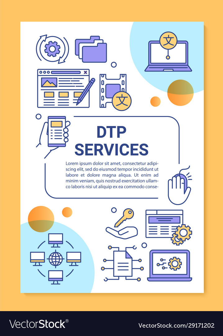 dtp-services-brochure-template-layout-text-vector-image