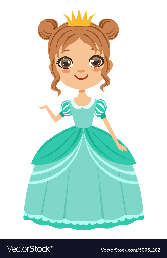 Fairytale princess cute cartoon girl in royal Vector Image