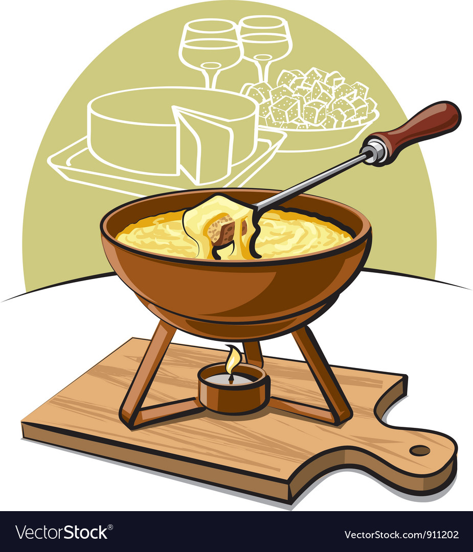 Fondue Royalty Free Vector Image VectorStock