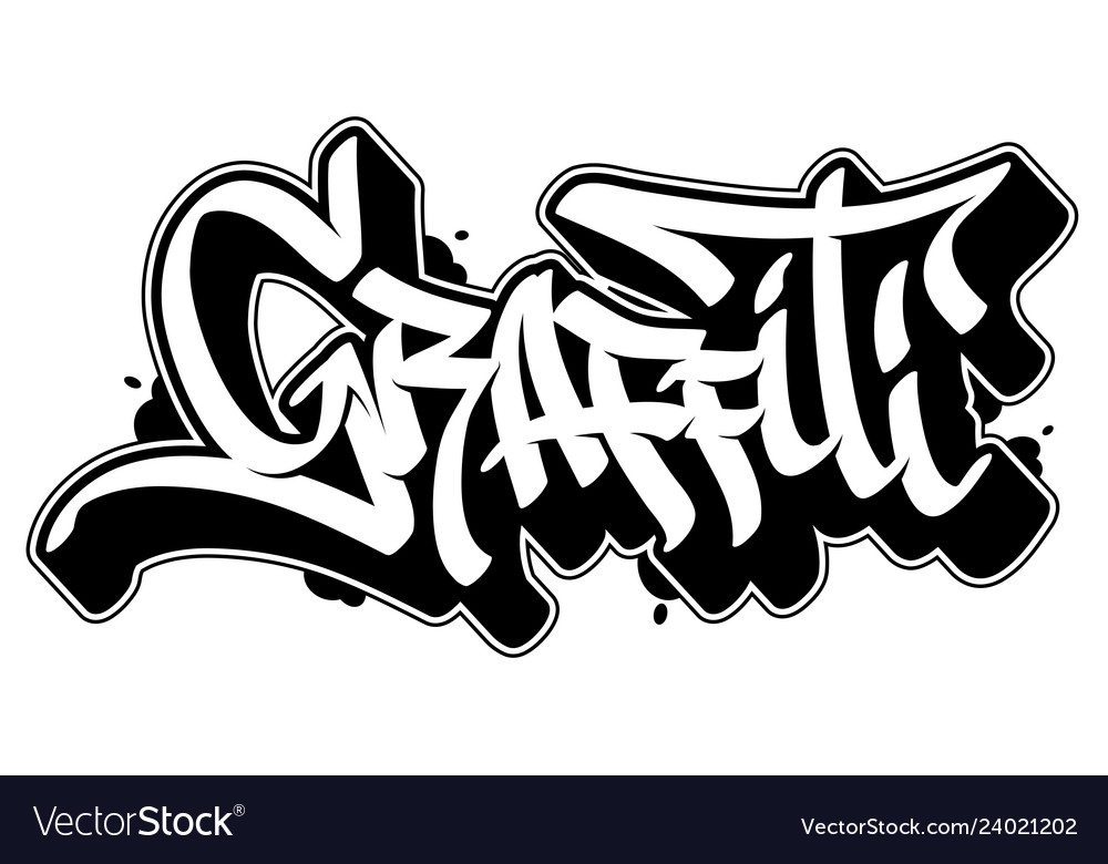  Graffiti  word  in graffiti  style  text Royalty Free Vector