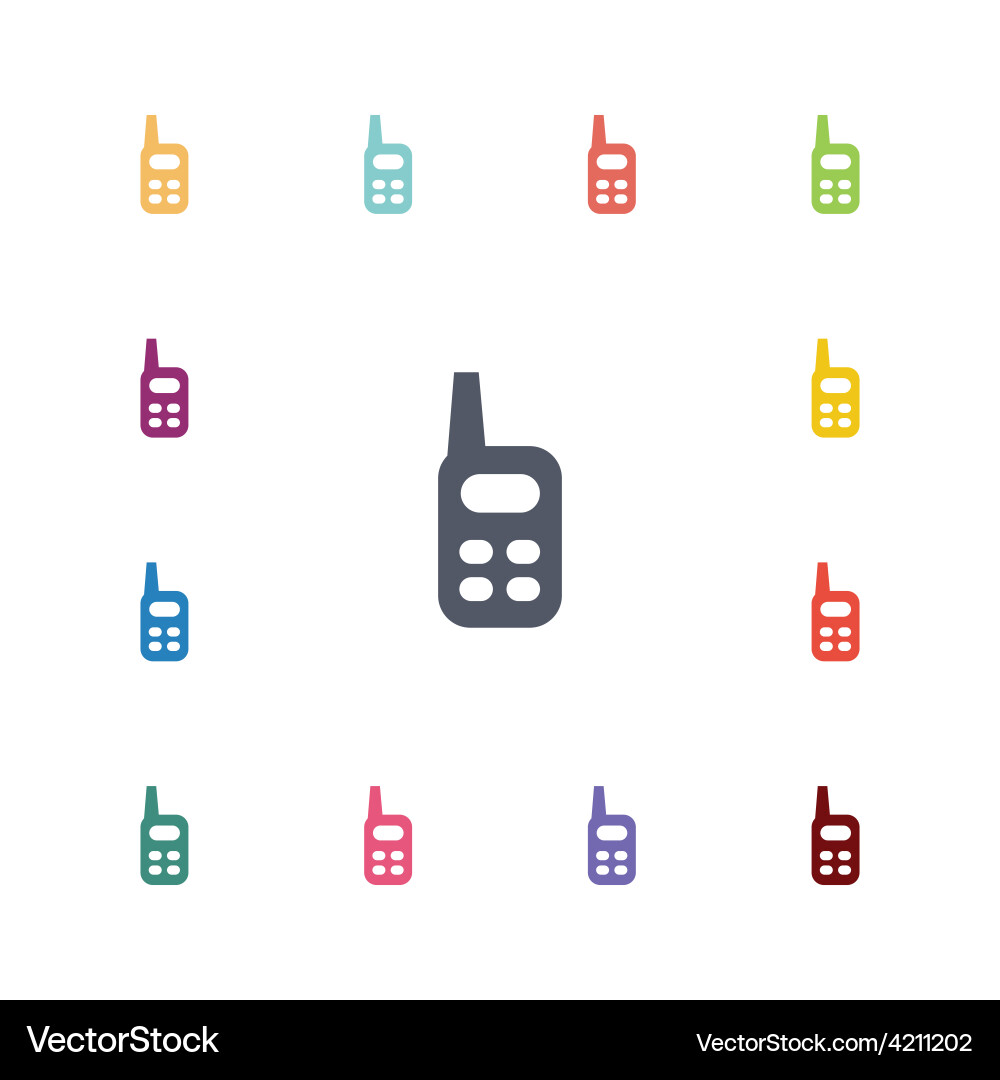 Radio flat icons set Royalty Free Vector Image
