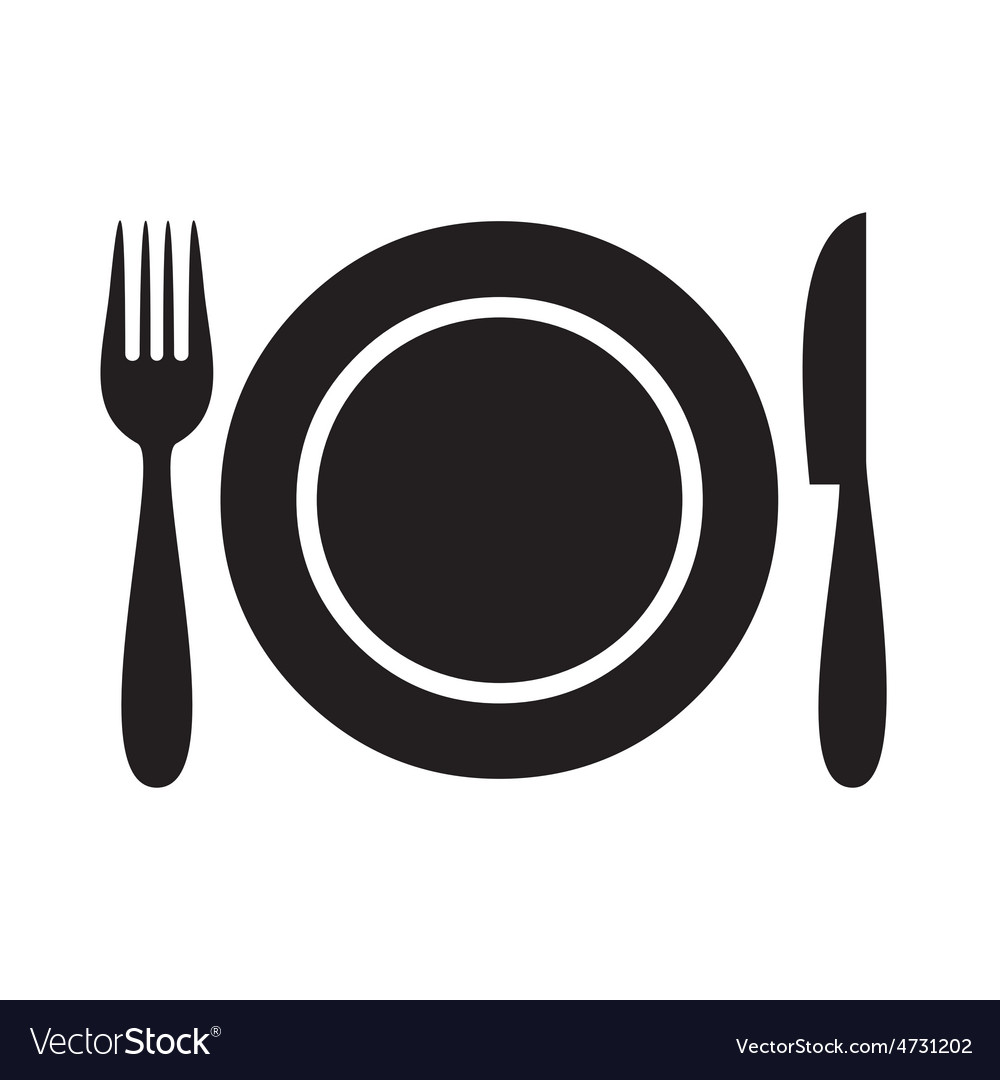 Restaurant Silverware Icons Cutlery Set Stock Illustration