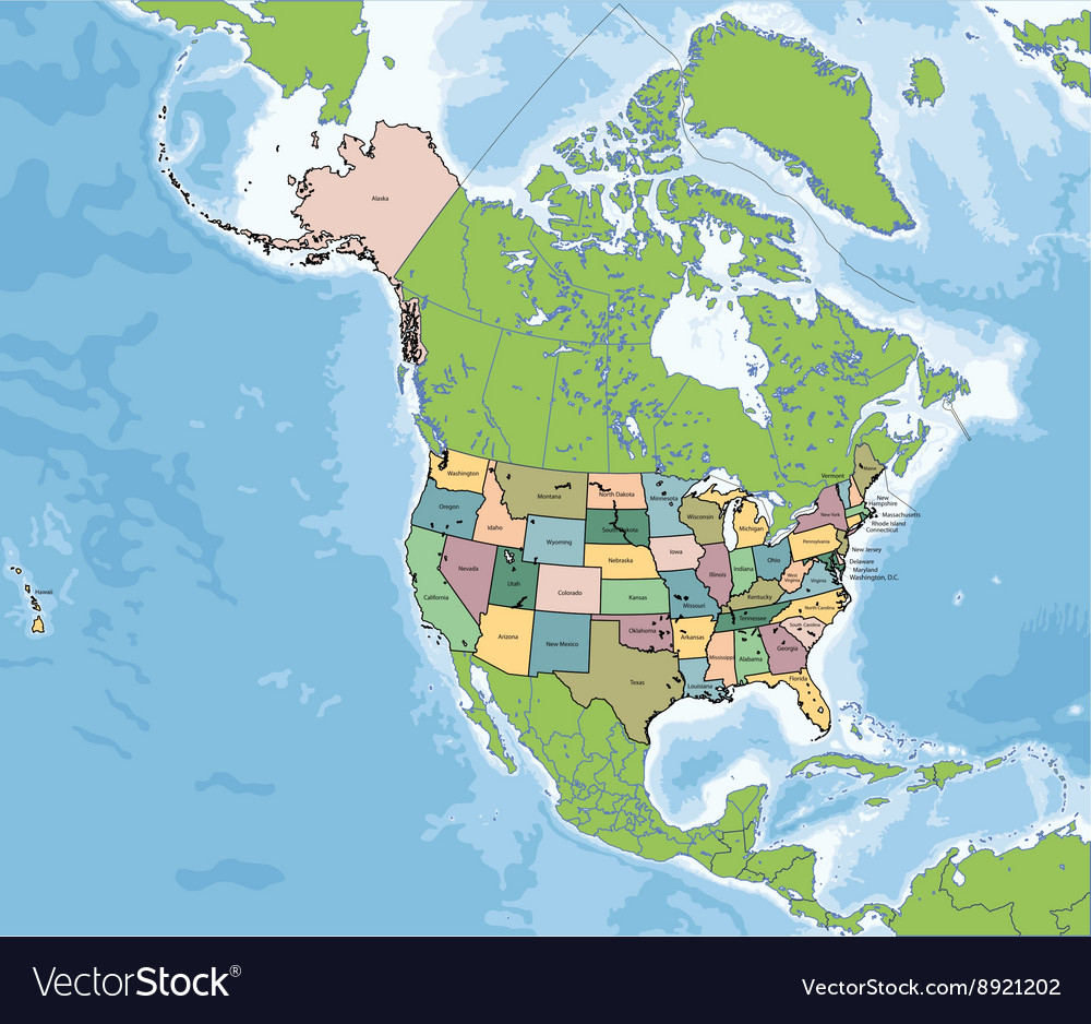 The United States of America map - The United States Of America Map Vector 8921202