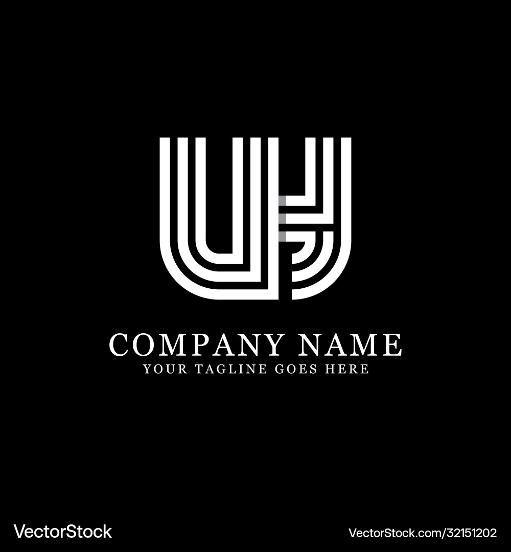 Uy initial logo designs creative monogram logo Vector Image