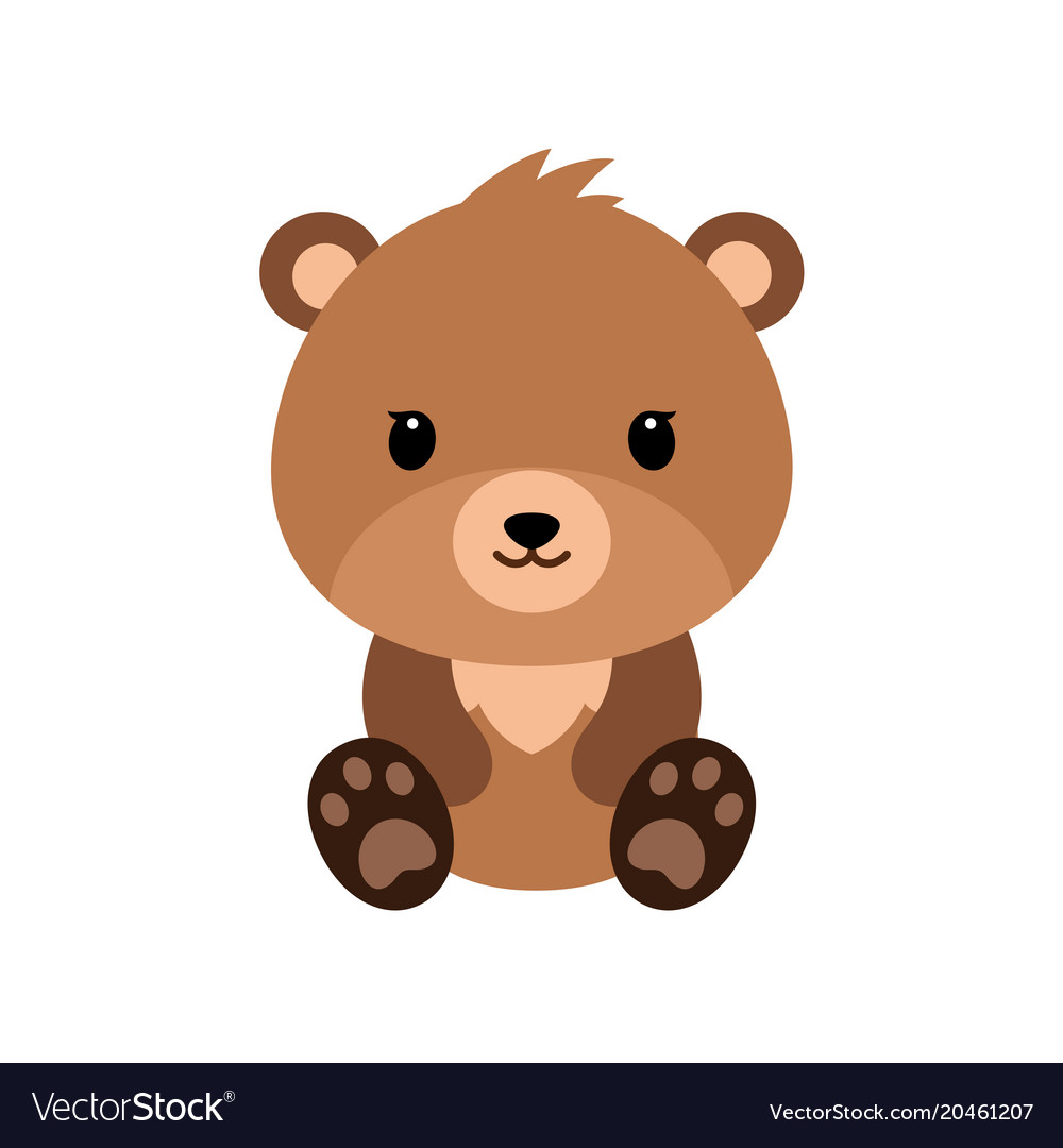 Cute cartoon bear backgrounds flat design Vector Image