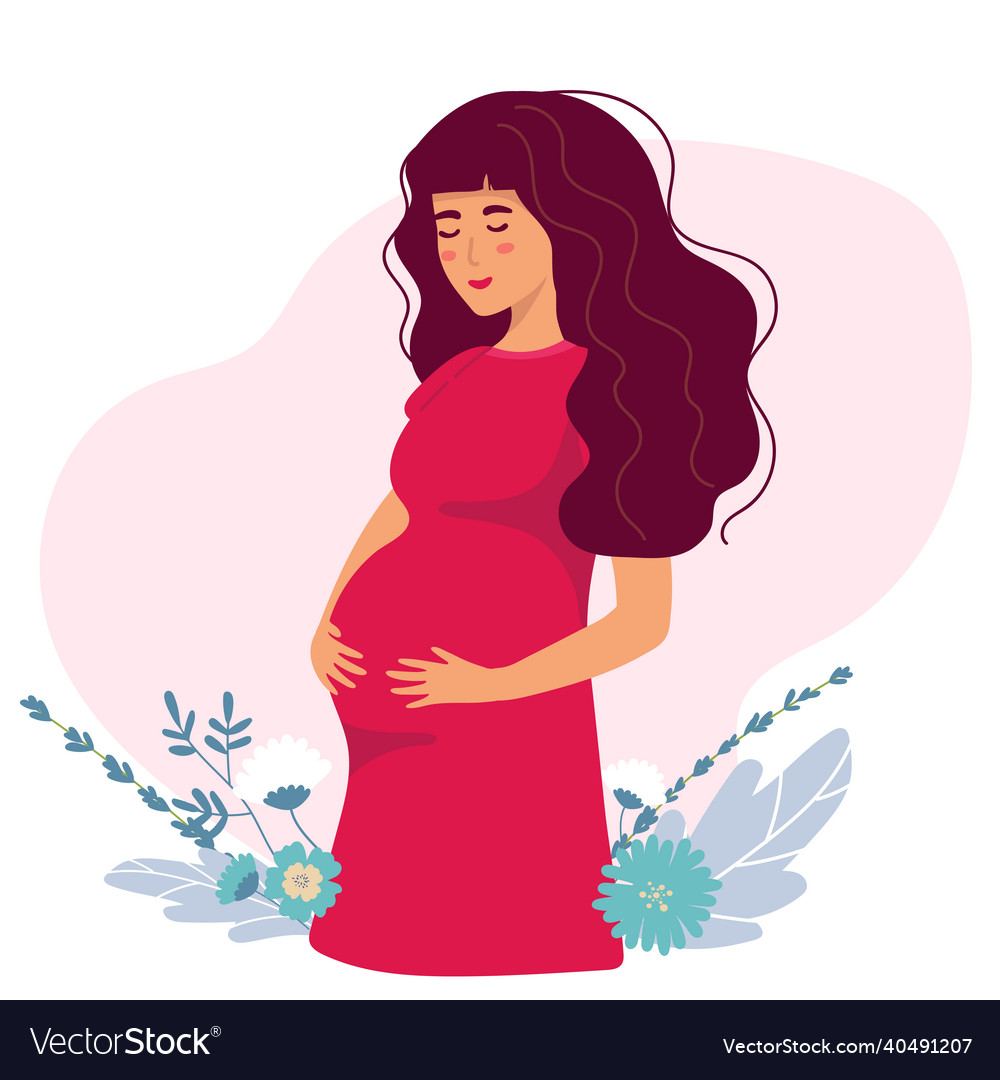 Pregnant woman concept Royalty Free Vector Image