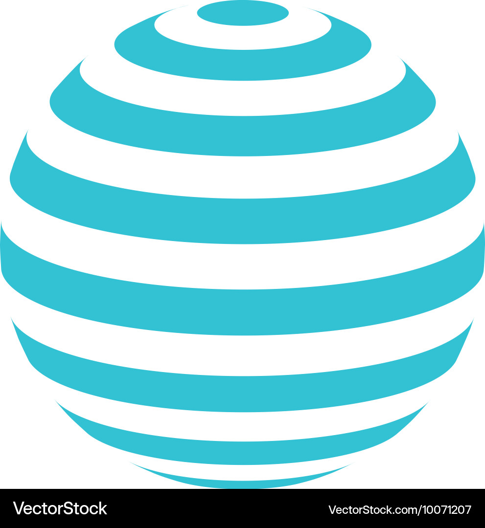 Sphere circle emblem icon Royalty Free Vector Image