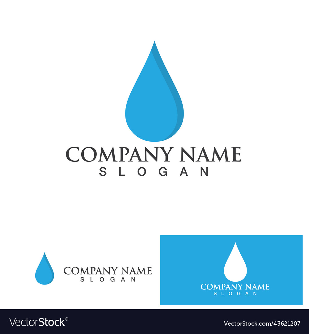 Water drop logo template Royalty Free Vector Image