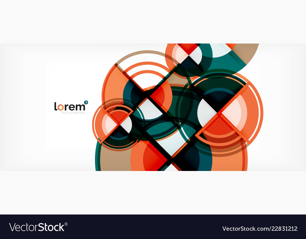 Circle Abstract Background Bright Colorful Round Vector Image