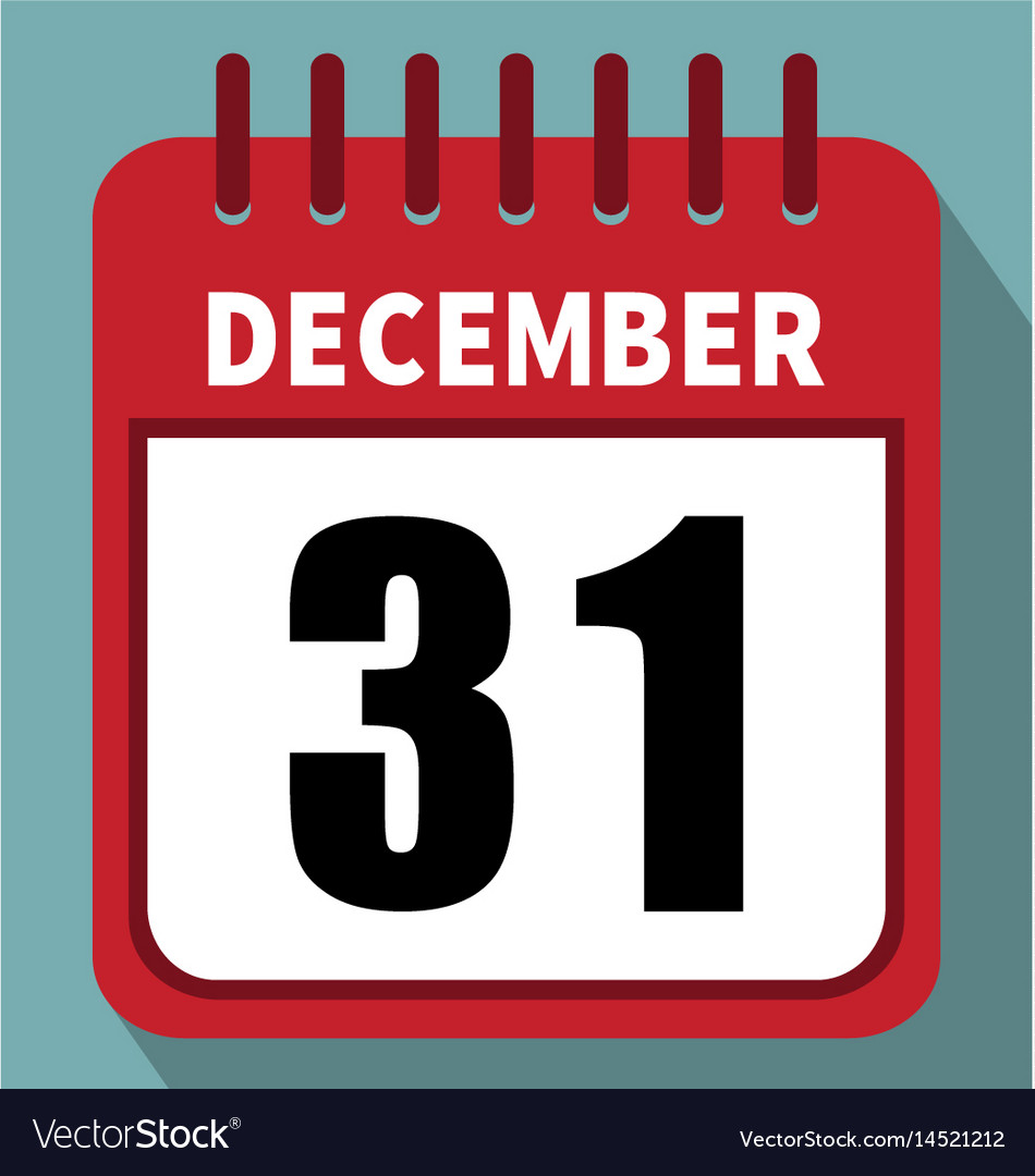 december-31-calendar-in-flat-design-royalty-free-vector