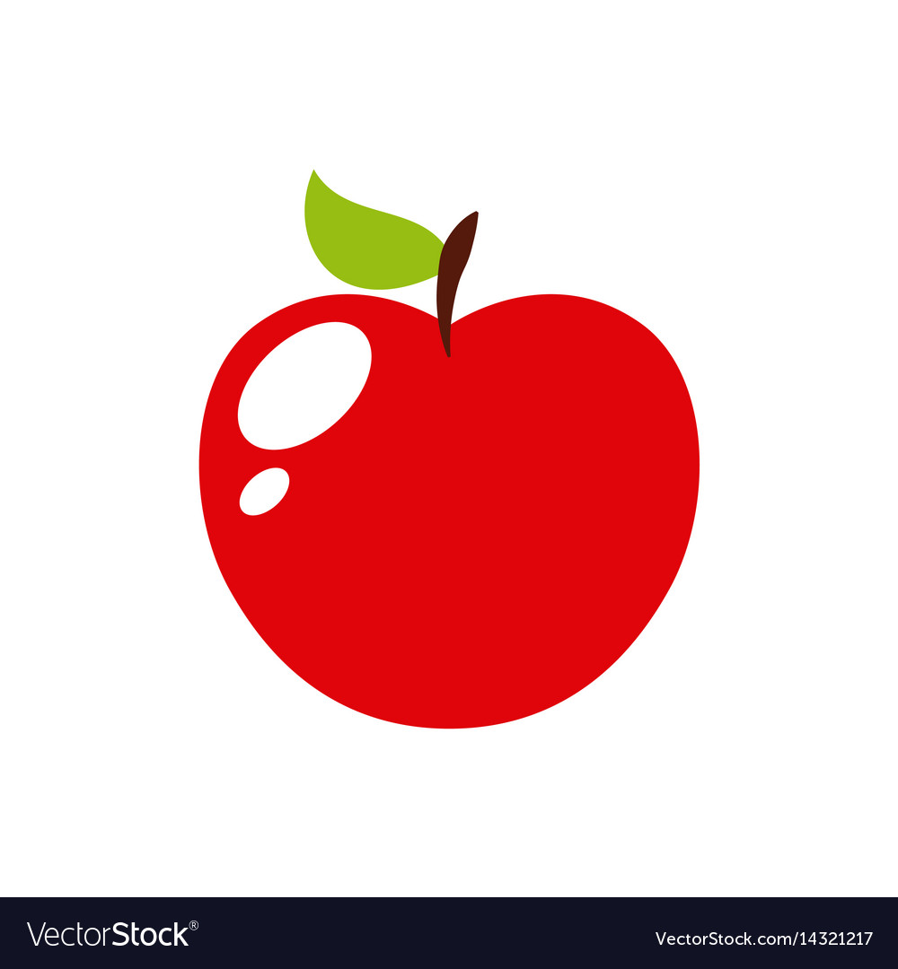 Apple fruit icon Royalty Free Vector Image - VectorStock