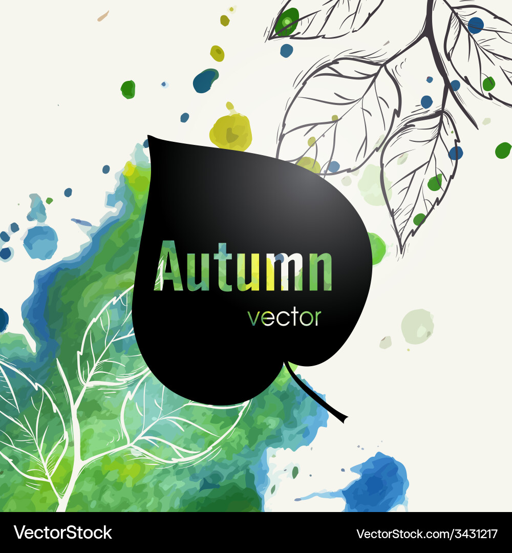 Autumn leaf background Royalty Free Vector Image