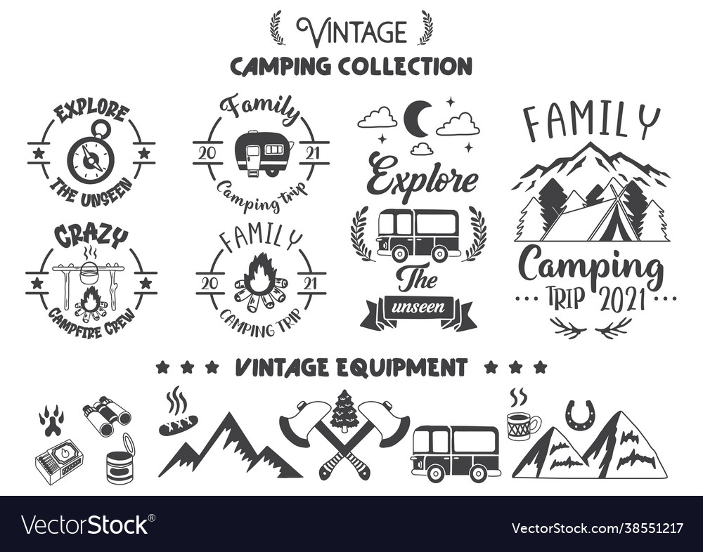 Camping quote for banner Royalty Free Vector Image