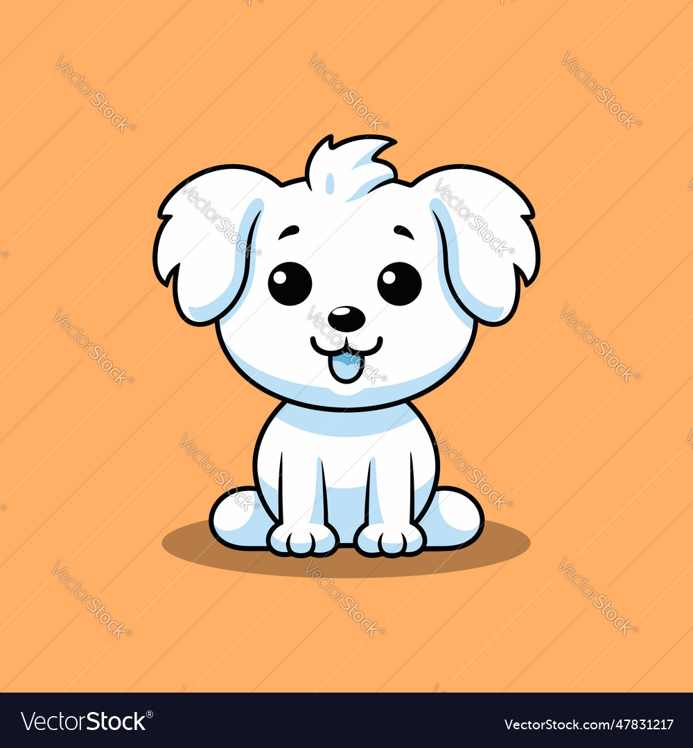 Cute Dog Cartoon Character Royalty Free Vector Image