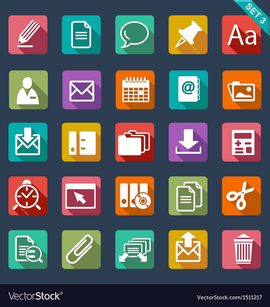 Free Vector  Flat icon set