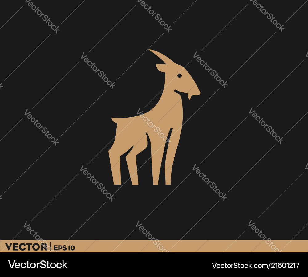 Goat With Short Horn Royalty Free Vector Image