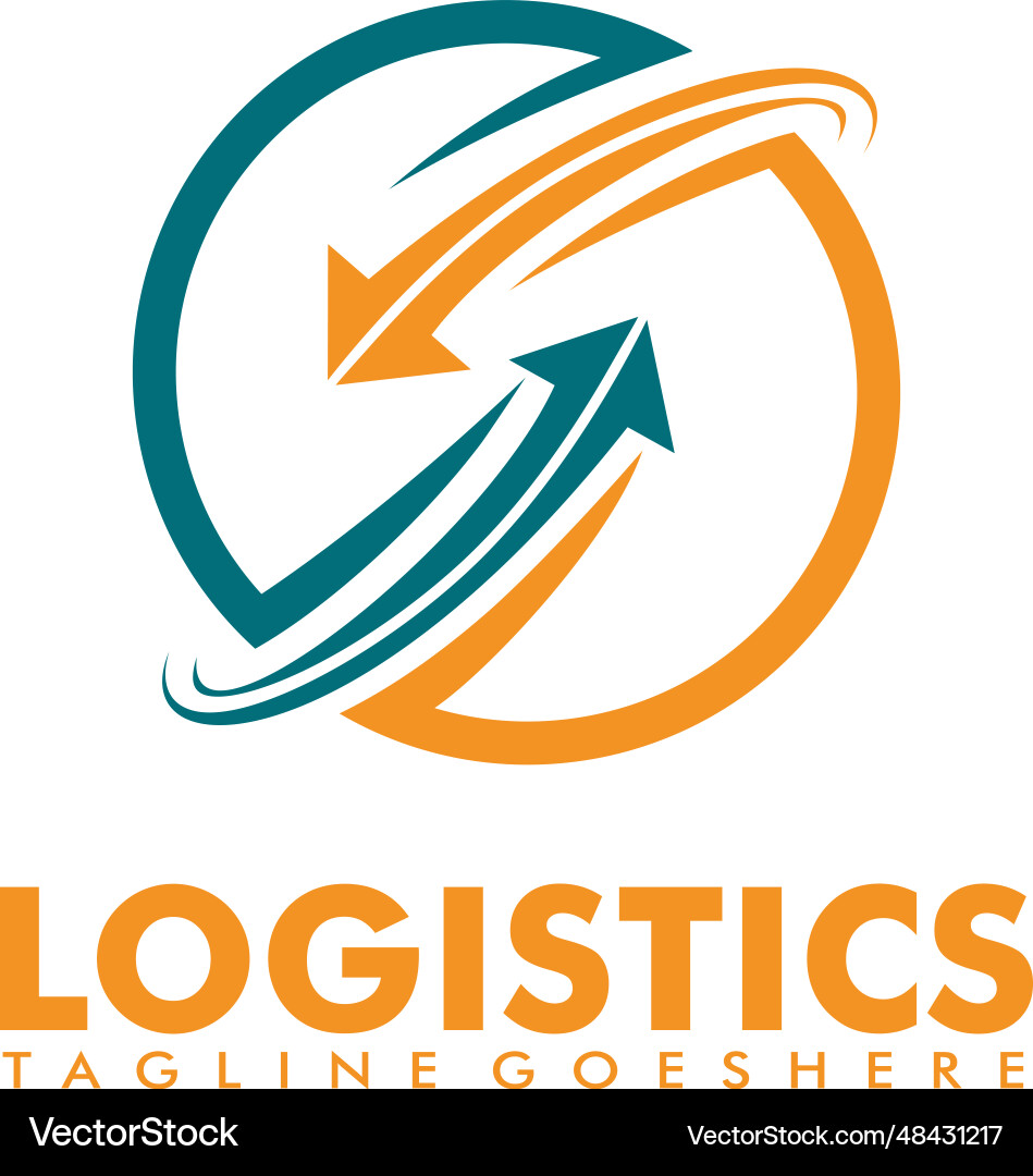 Logistics and transportation cargo company logo Vector Image