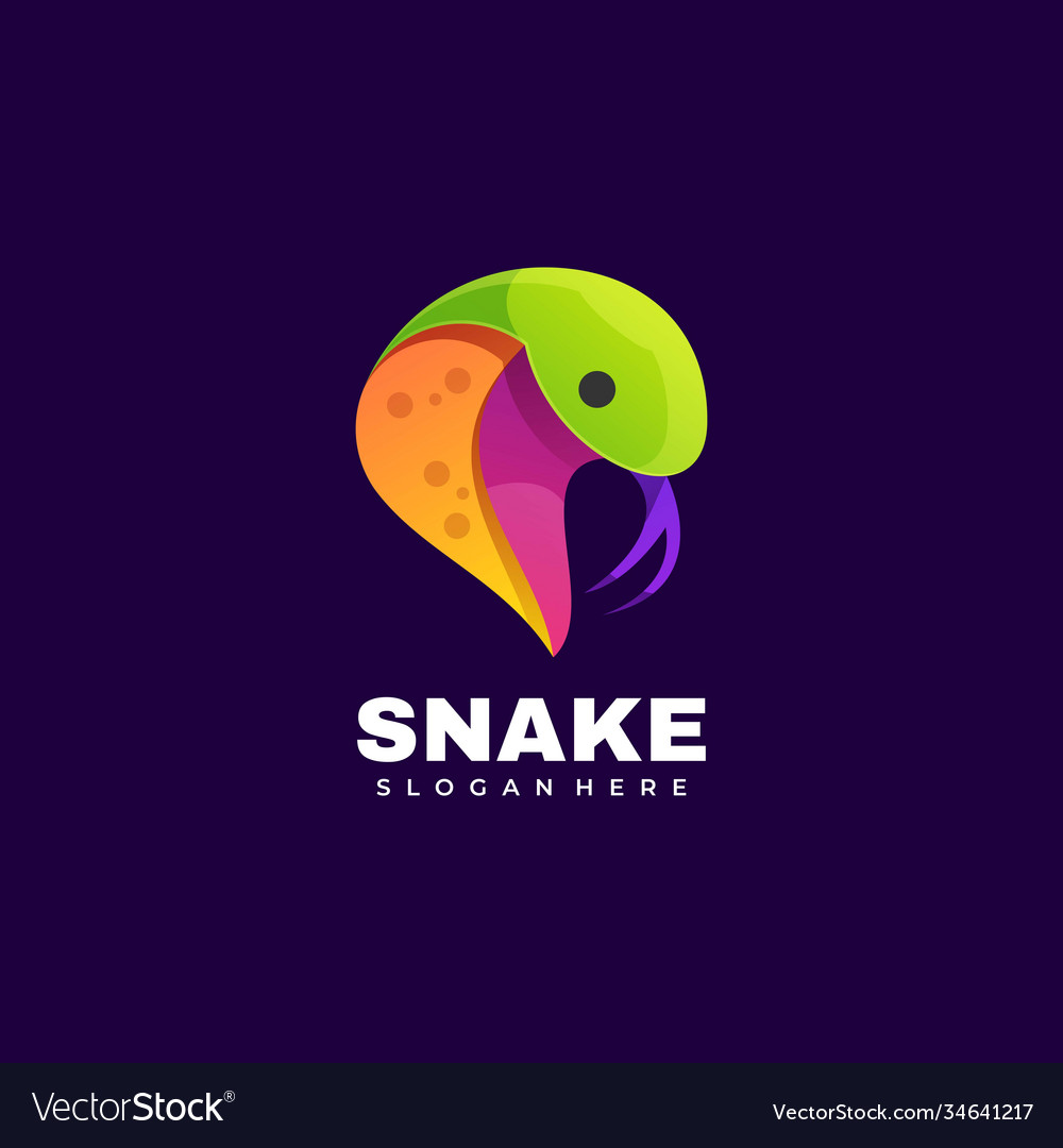 Logo snake gradient colorful style Royalty Free Vector Image