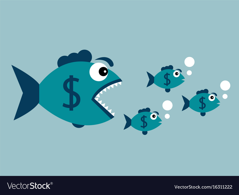 Carnivorous fish with dollar