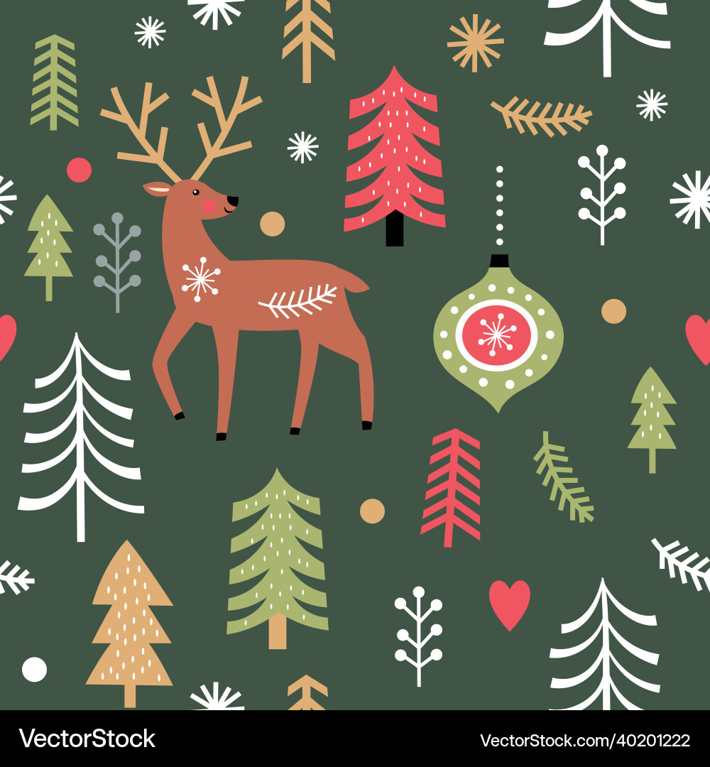 Christmas seamless pattern Royalty Free Vector Image