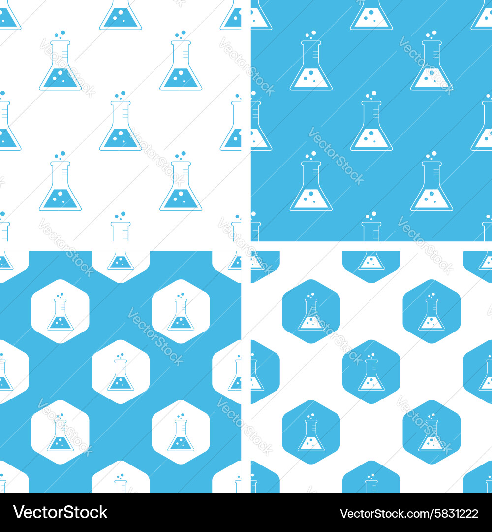 Core Making Flask Pattern Conical flask patterns set Royalty Free Vector Image