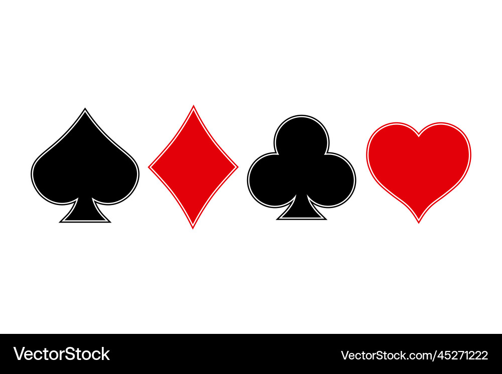 Play card sign icon set Royalty Free Vector Image