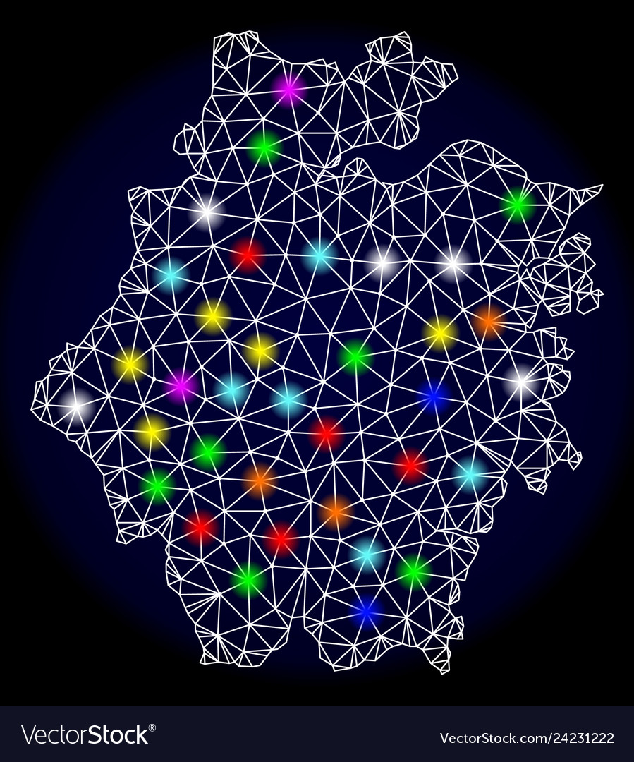 Polygonal 2d mesh map zhejiang province