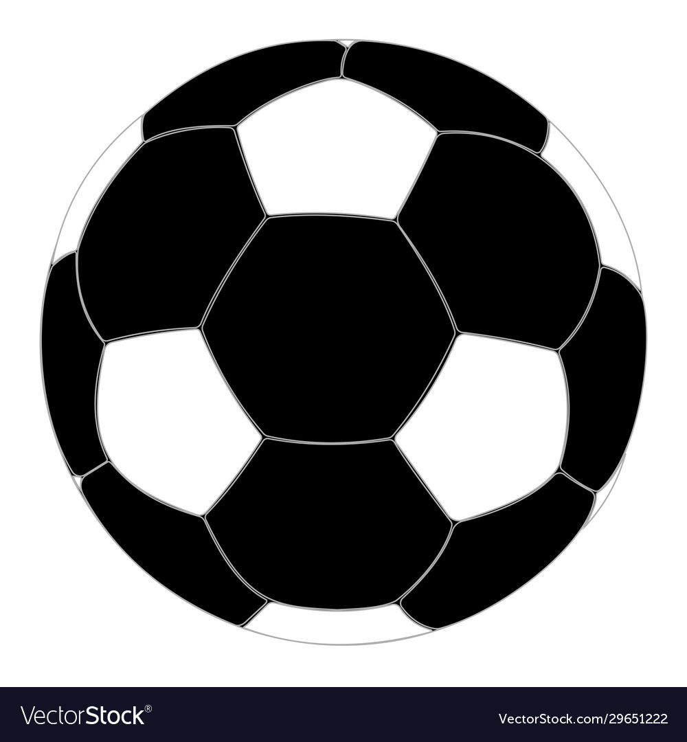 Soccer ball black icon Royalty Free Vector Image