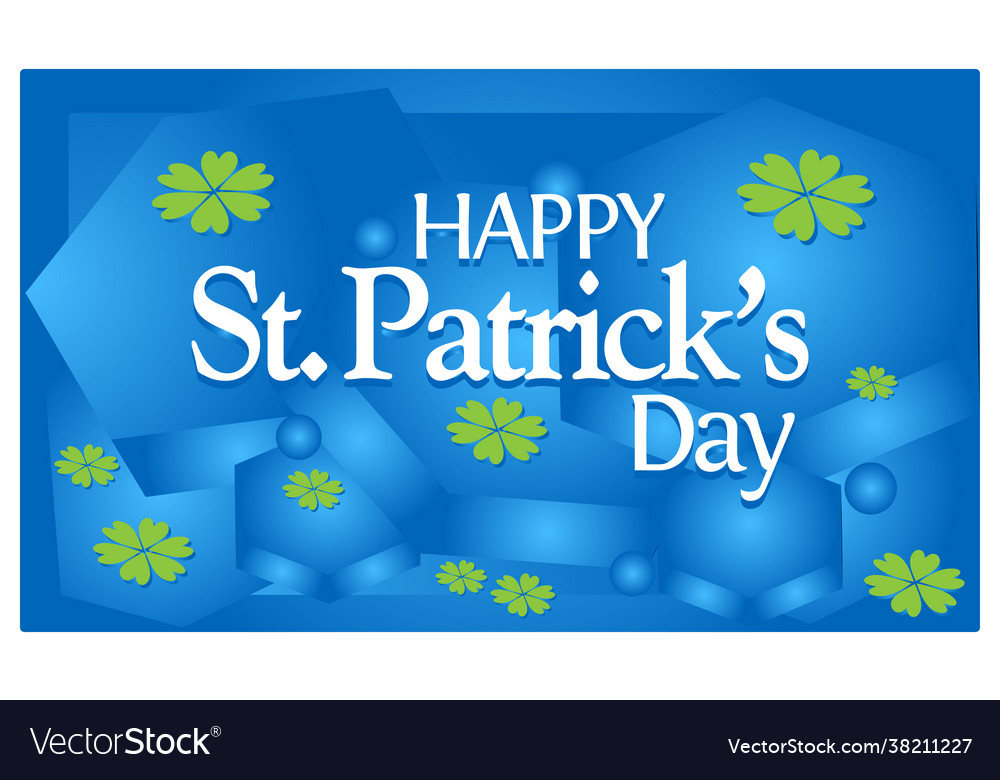 Happy Saint Patricks Day Background Illus Vector Image