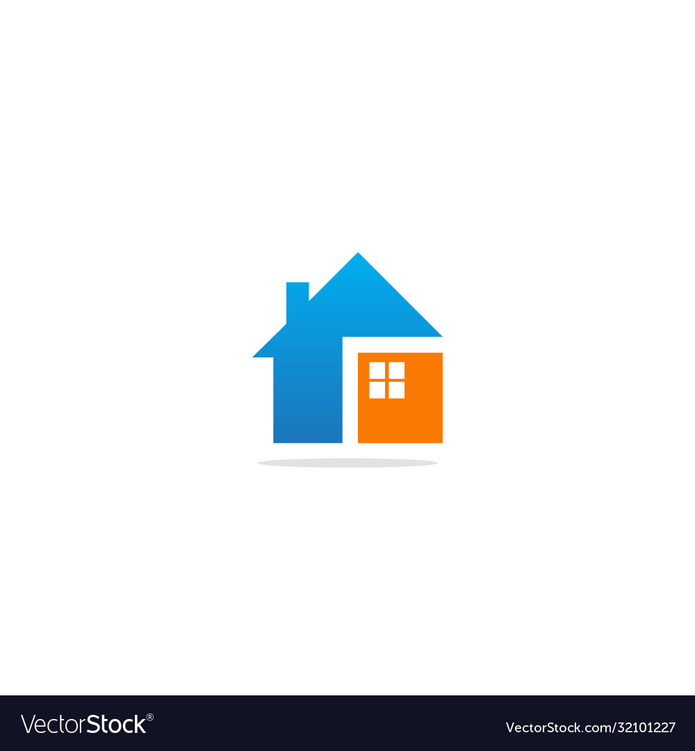 House realty window logo Royalty Free Vector Image