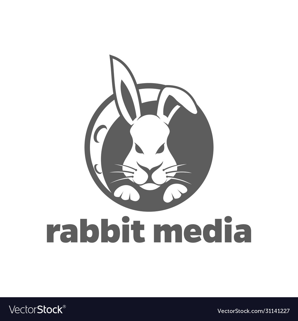 Rabbit And Moon Logo Design Royalty Free Vector Image Rabbit And Moon Logo Design Royalty Free Vector Image