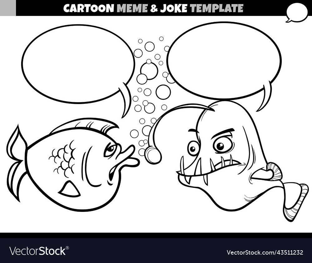 Cartoon Meme Template With Speech Bubble Vector Image 